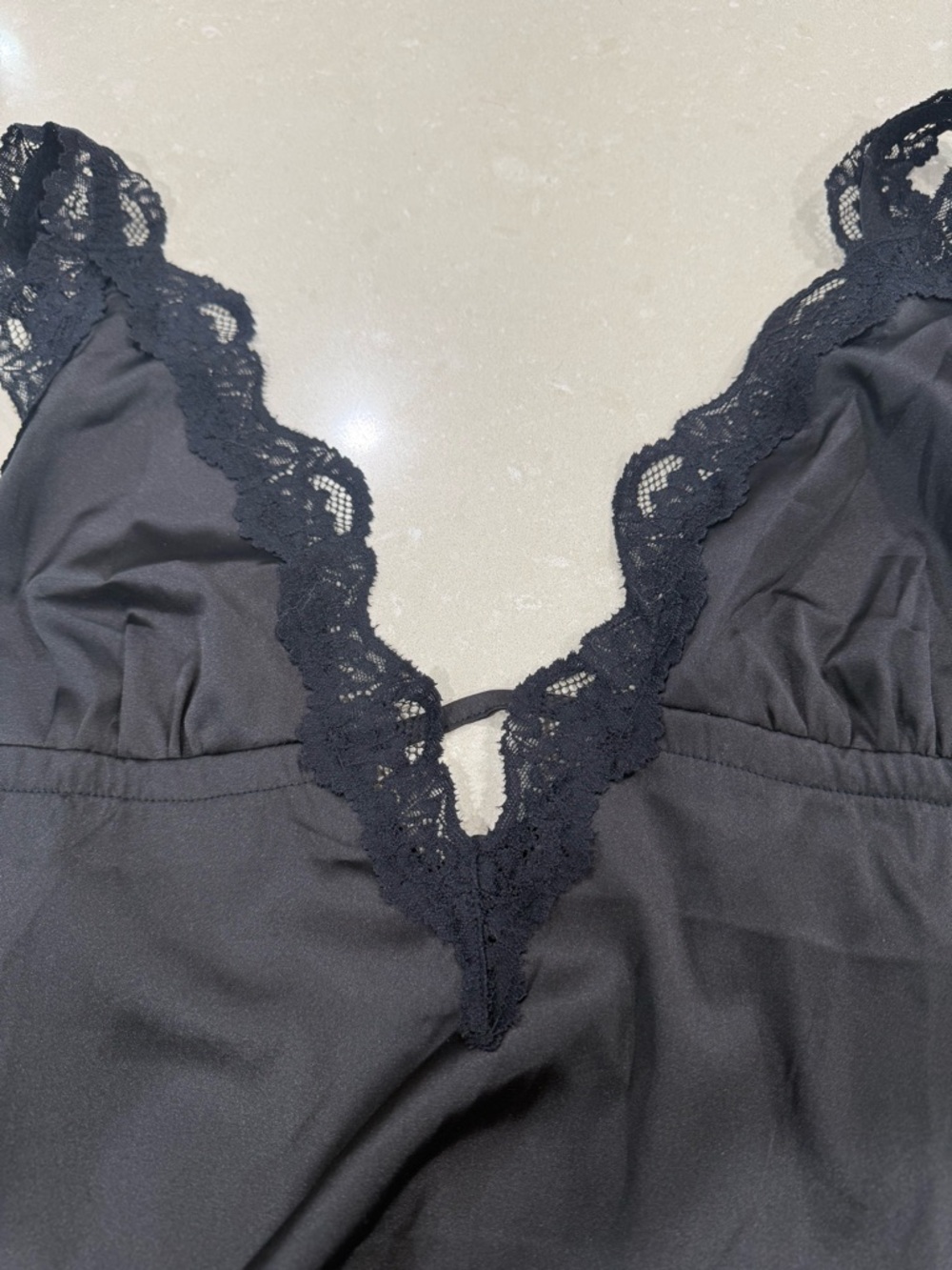 NWT Kat the Label Lacy Silky Babydoll Camisole Black Medium - Picture 9 of 9